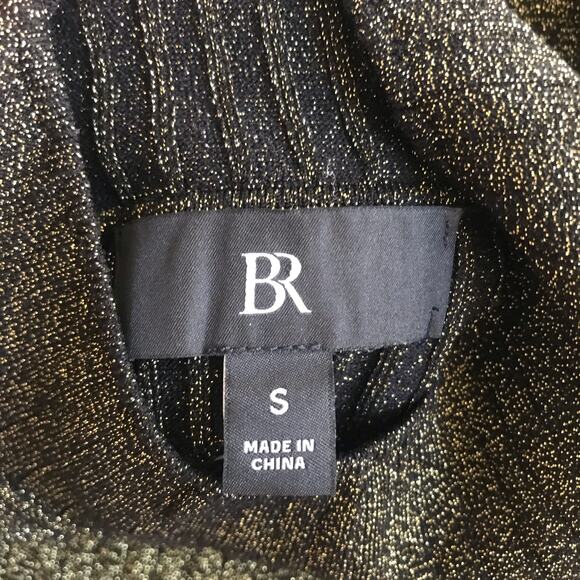 Banana Republic Lena Metallic Sweater Lurex Flare Black Size Small NWT Holiday - Picture 10 of 11
